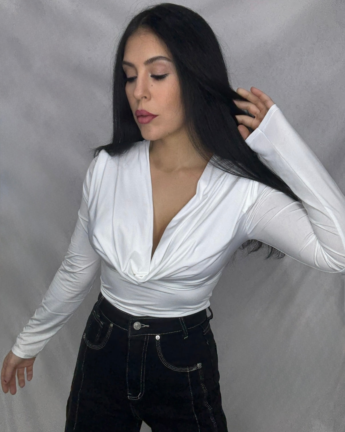 Top licra María blanco