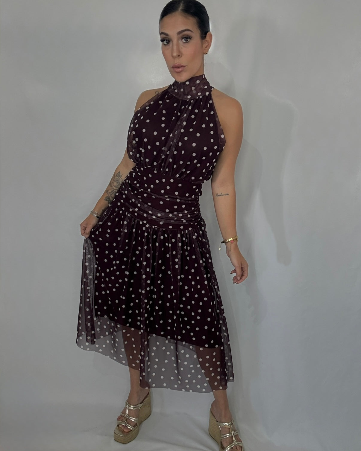 Vestido Mayo Burdeos