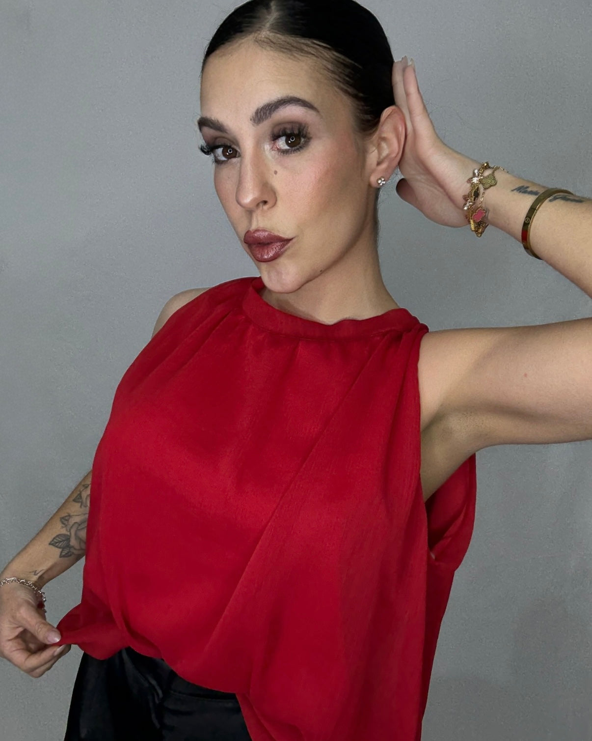 Blusa tul roja