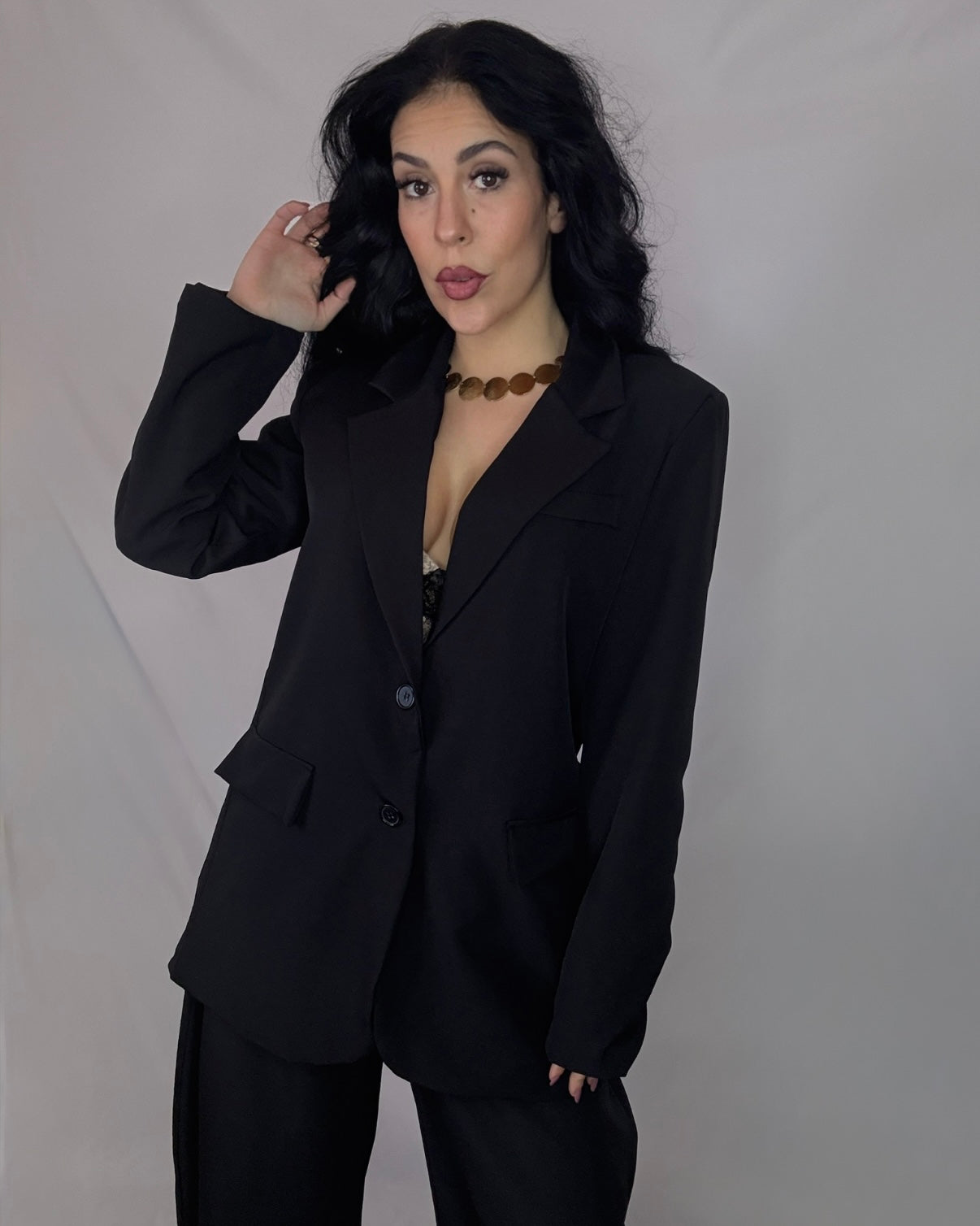 Traje bombacho negro