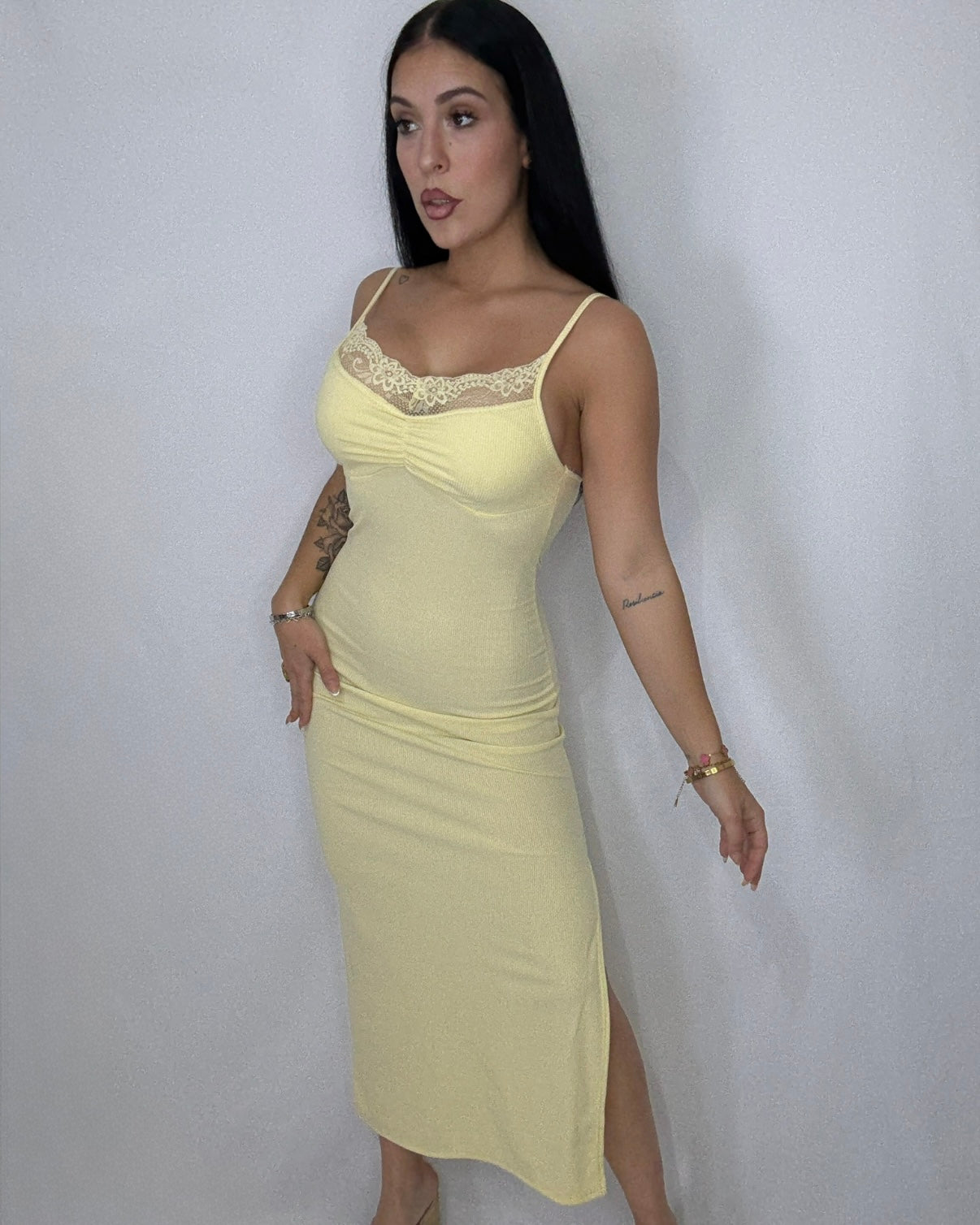 Vestido Canalé amarillo