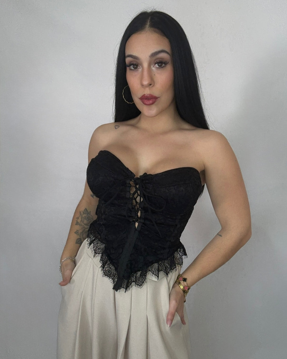 Corpiño encaje negro