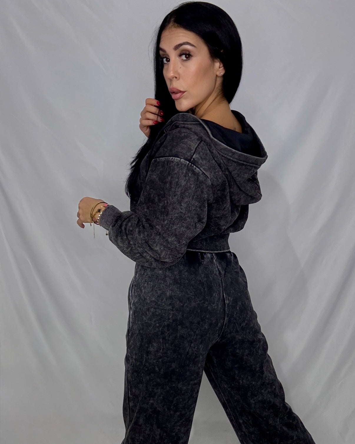 Chándal desgastado Negro