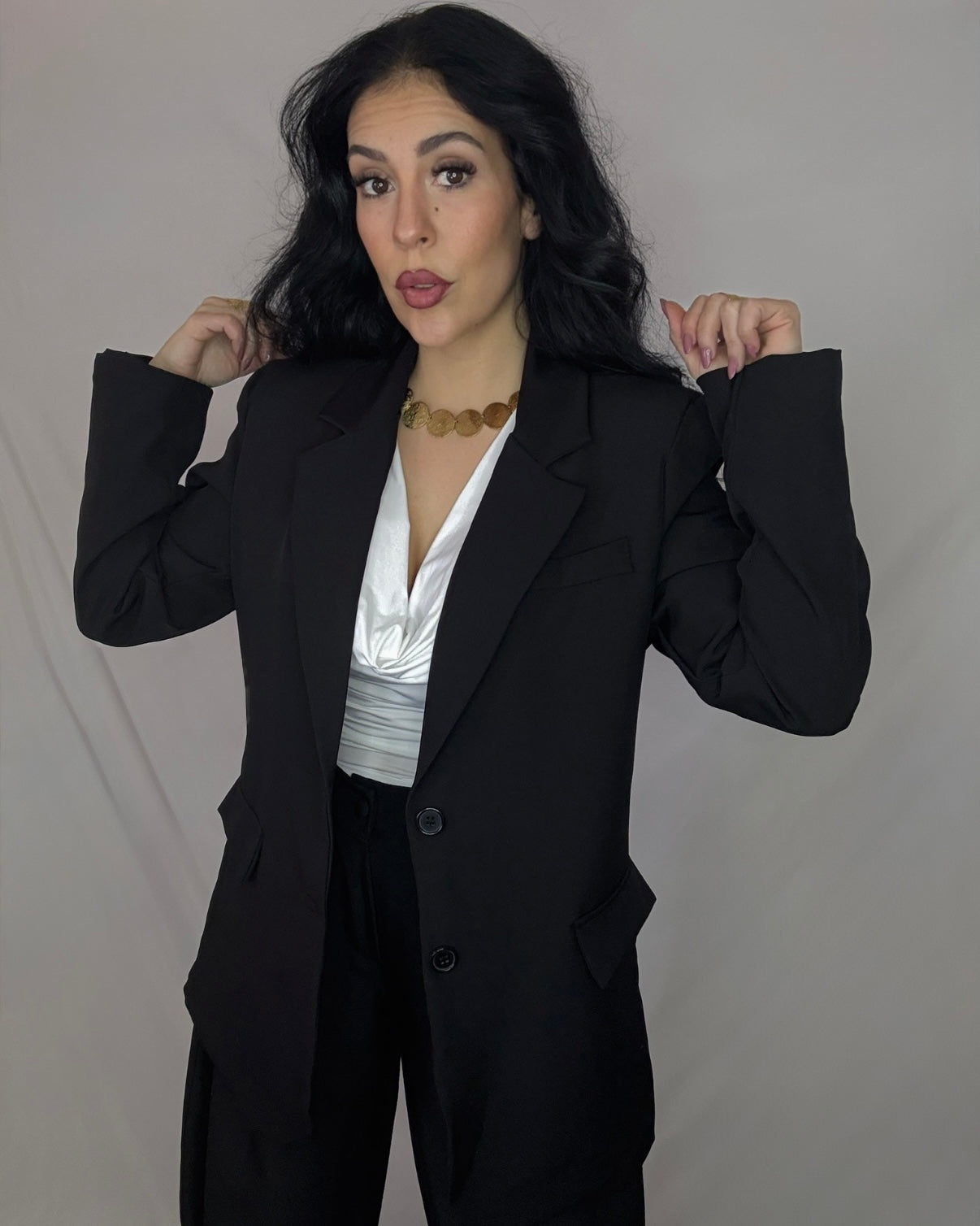 Traje bombacho negro