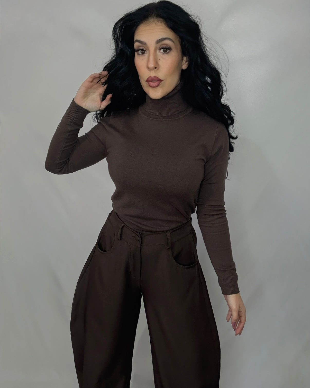 Traje bombacho chocolate