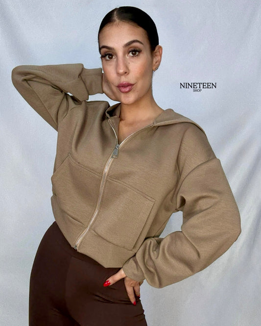 Sudadera Nuria taupe