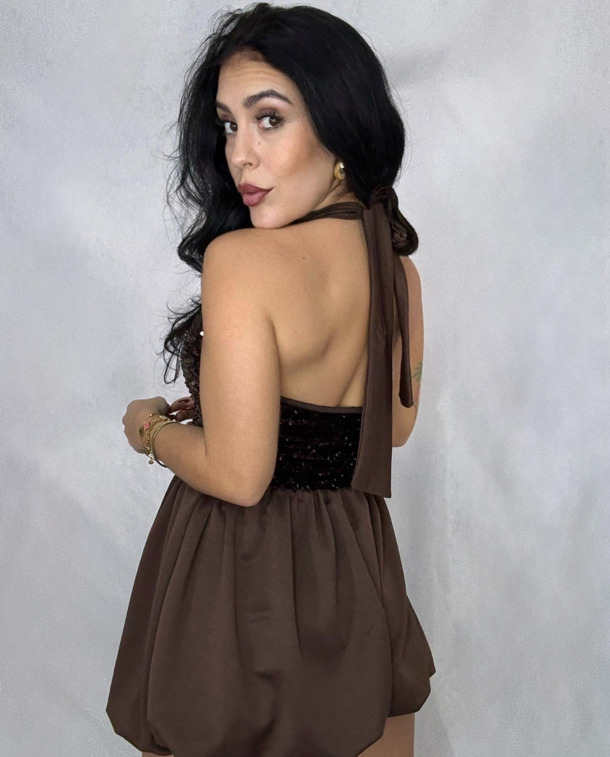 Vestido Mónica marrón