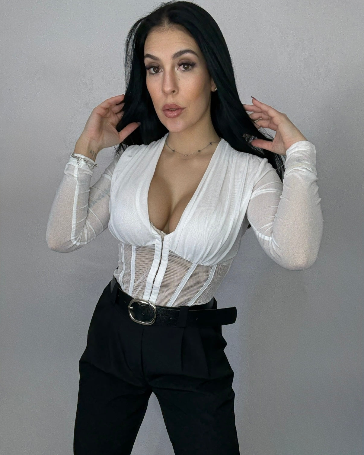 Body corsé María blanco