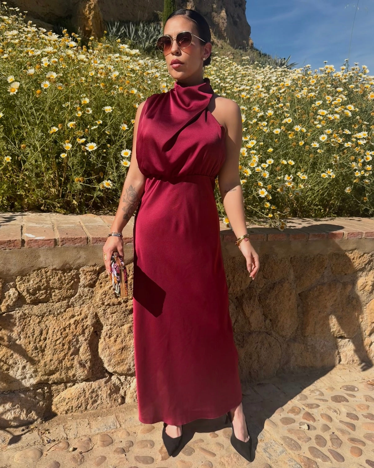 Vestido Italia Burdeos