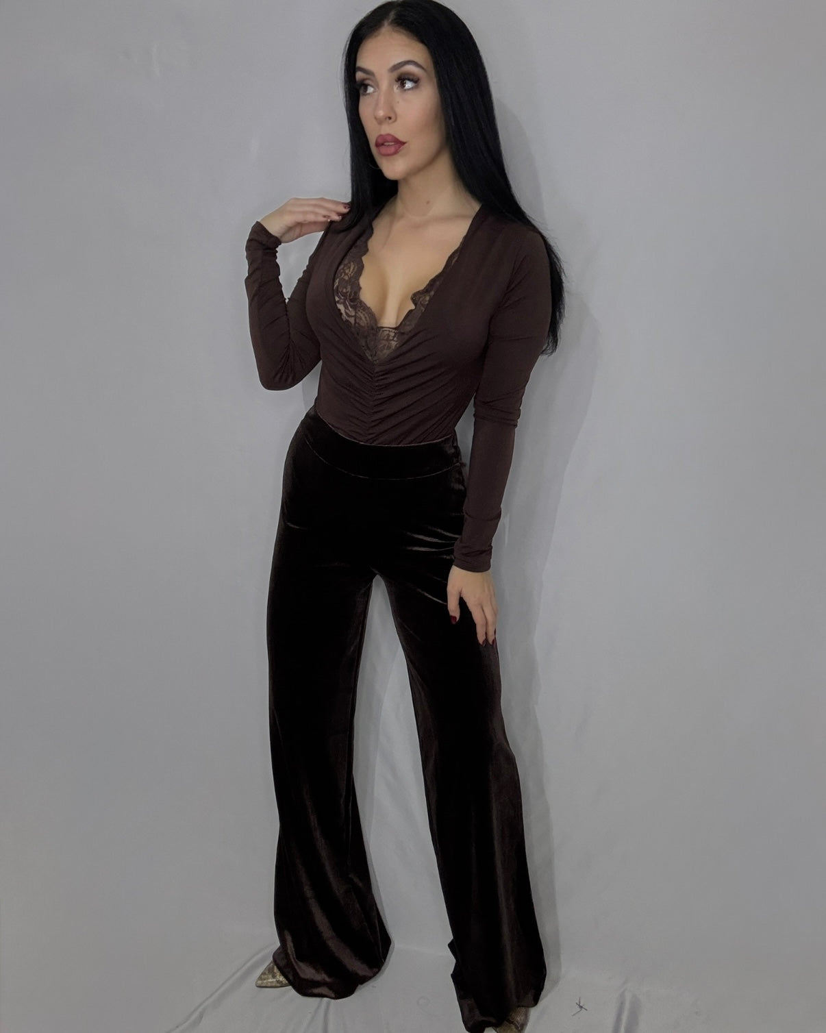 Pantalón terciopelo marrón