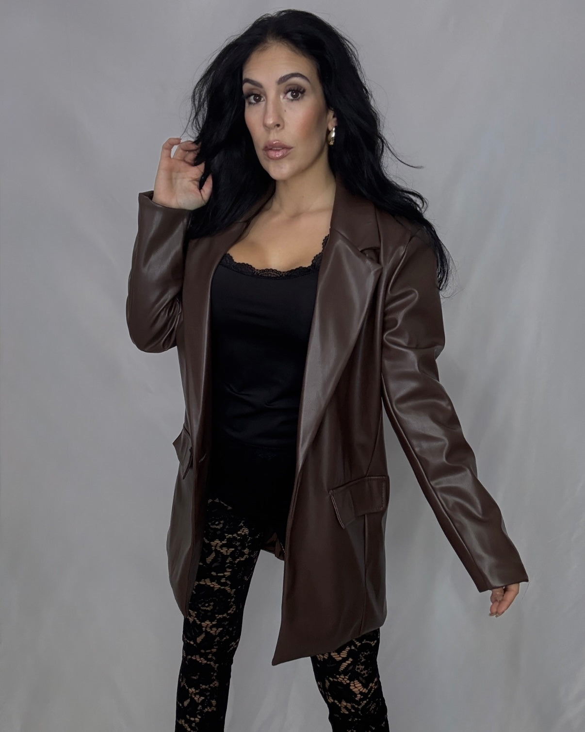 Blazer polipiel marrón