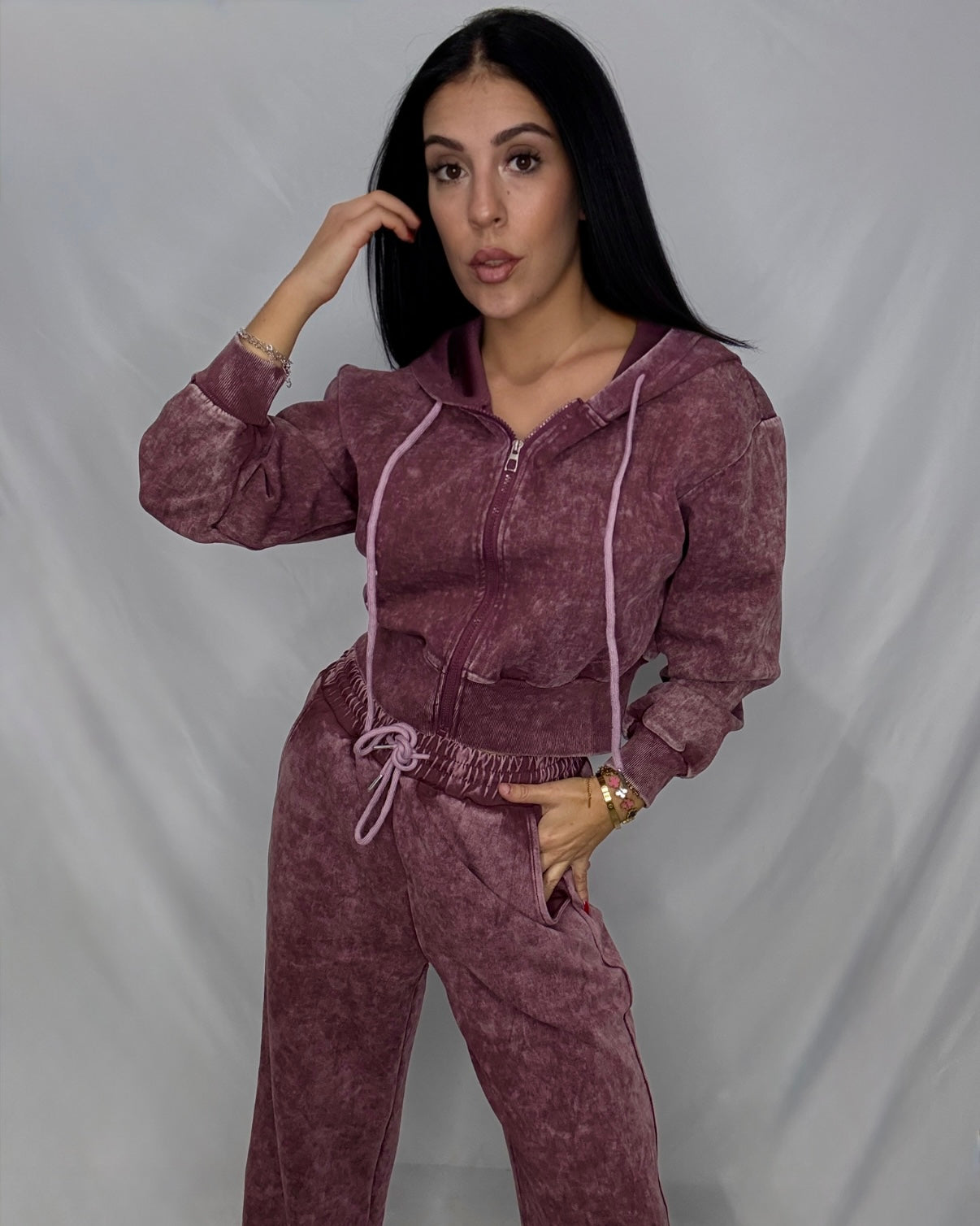 Chándal desgastado Burdeos