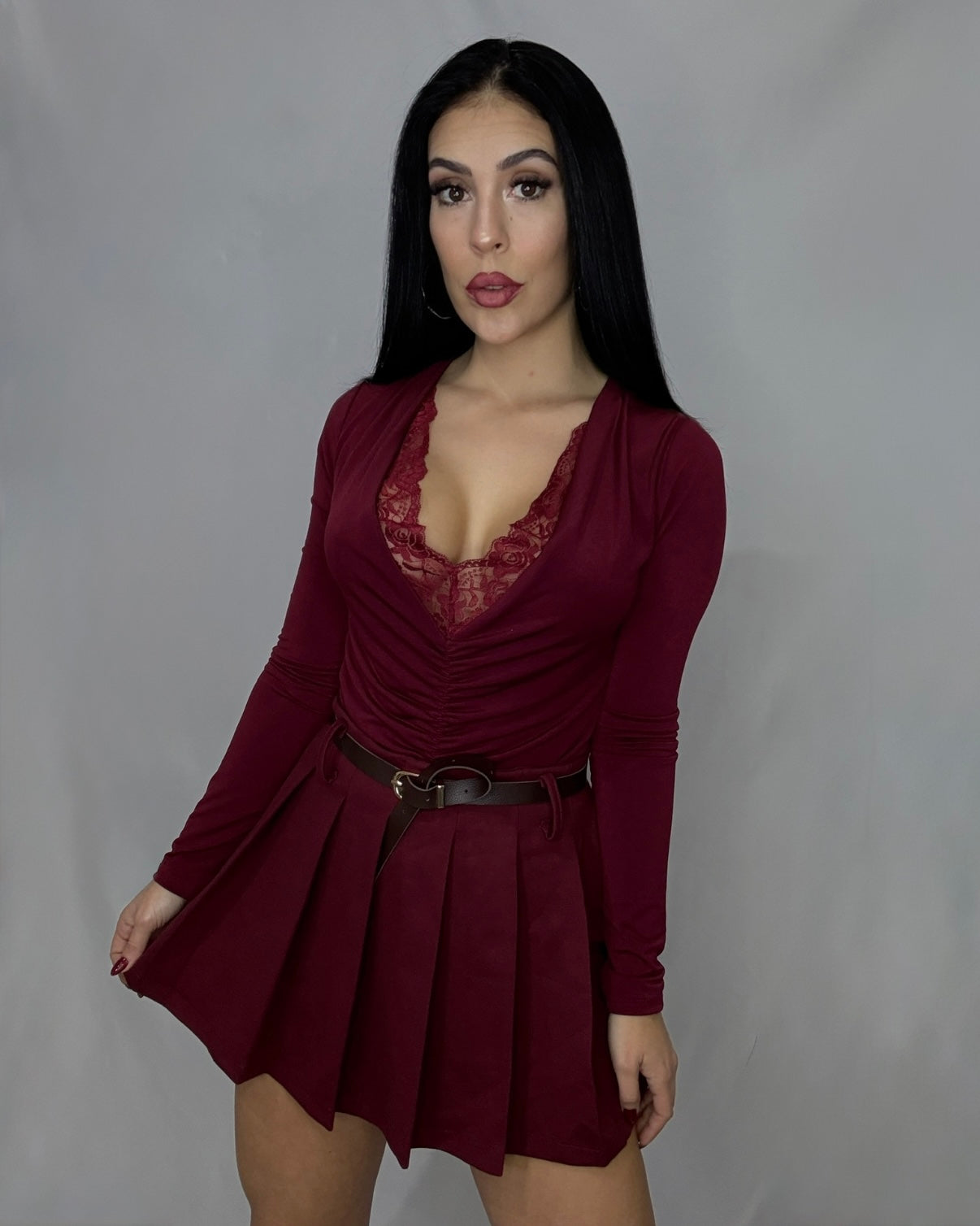 Falda/pantalón Nieves Burdeos