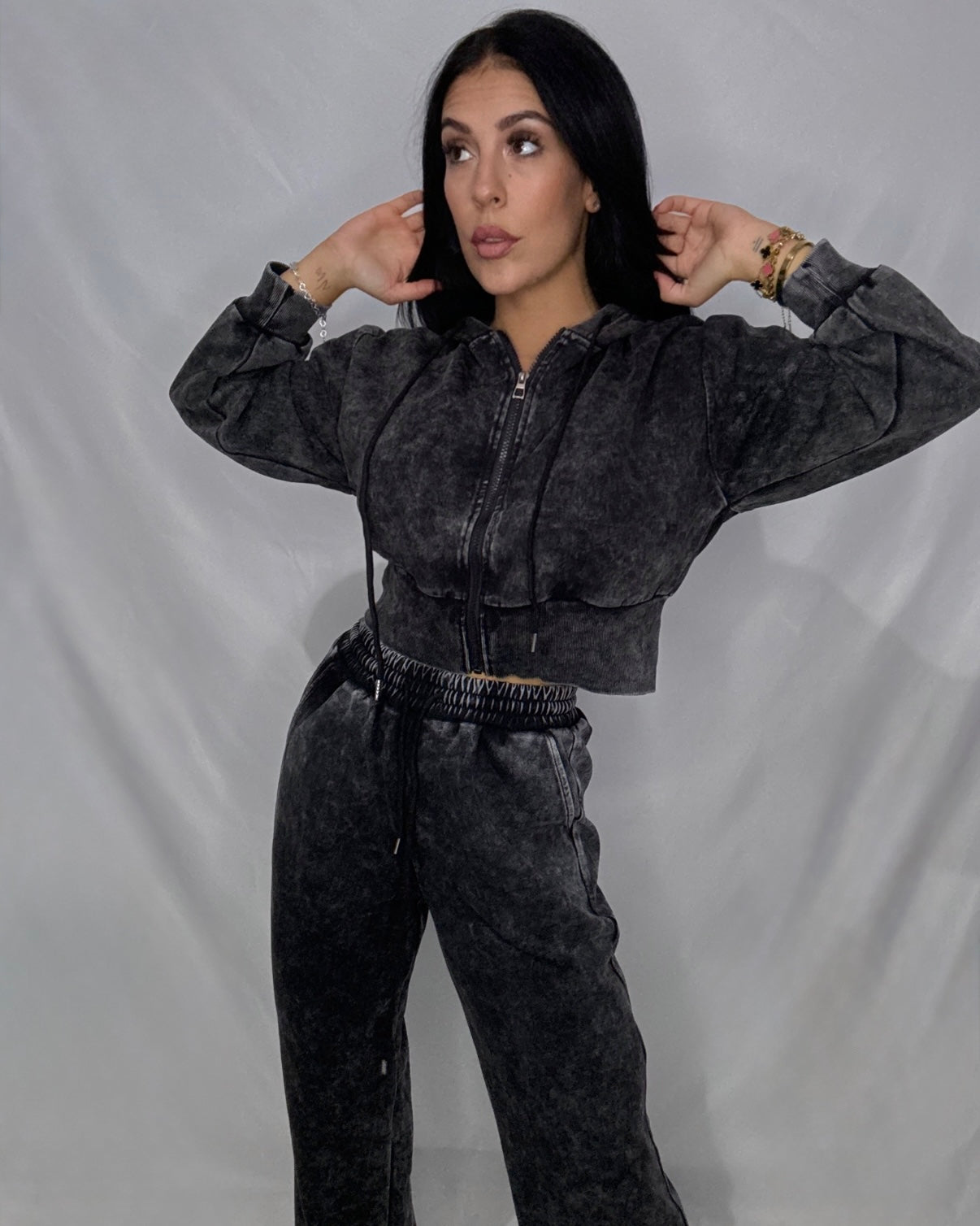 Chándal desgastado Negro