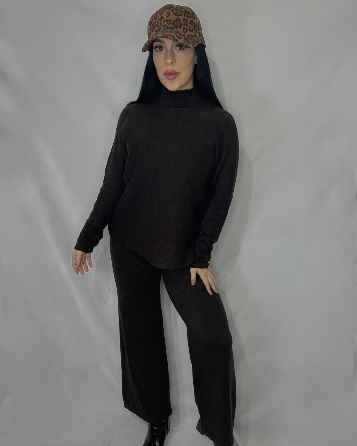 Conjunto punto Nuria marrón