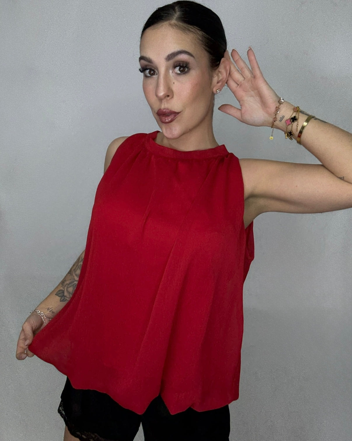 Blusa tul roja