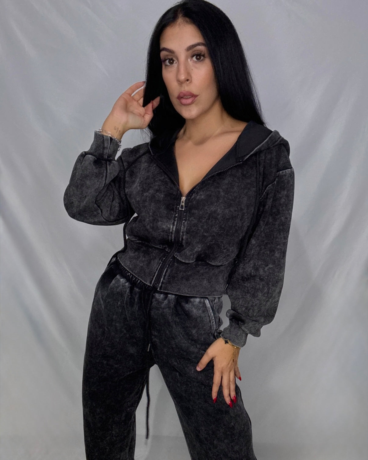 Chándal desgastado Negro