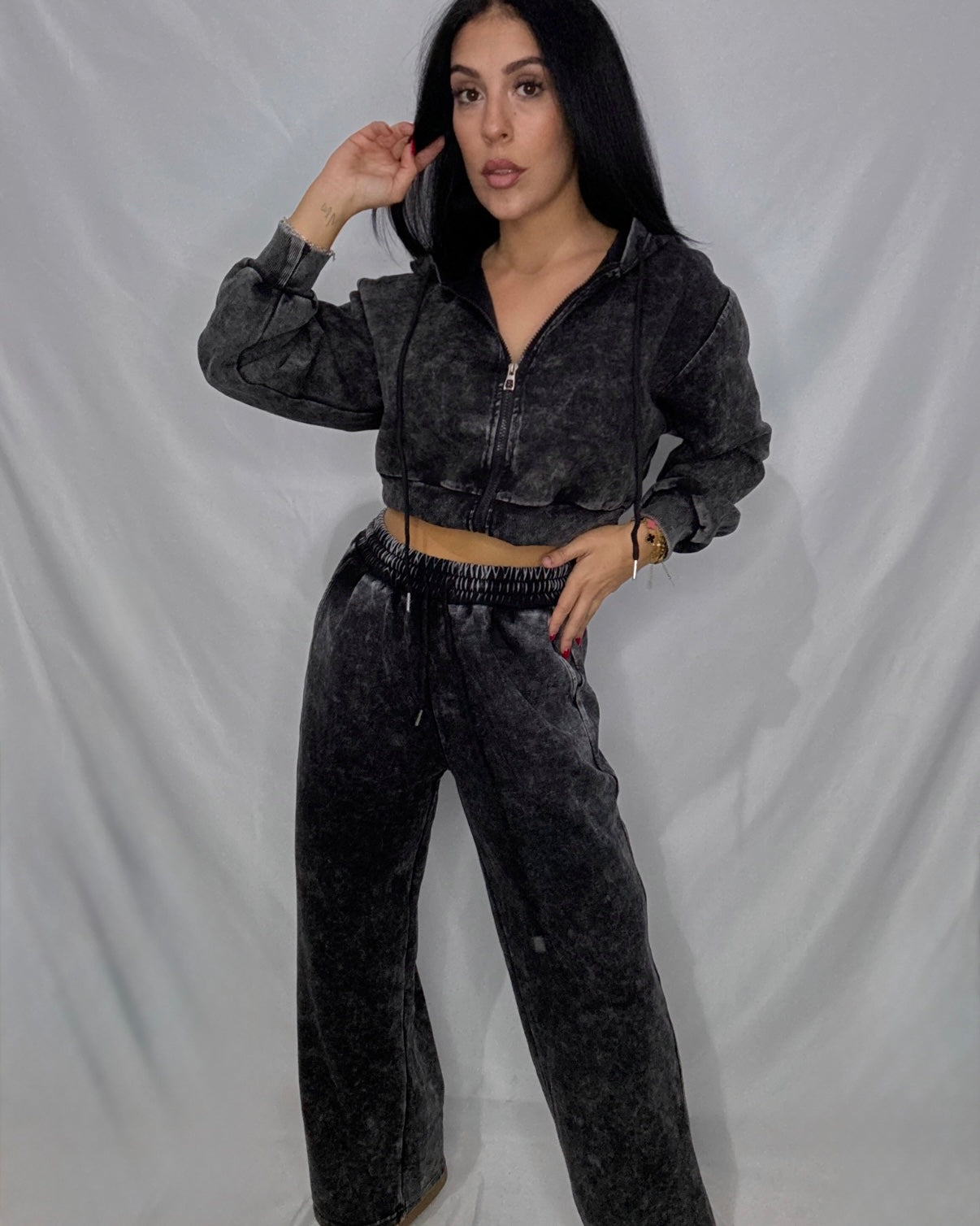 Chándal desgastado Negro