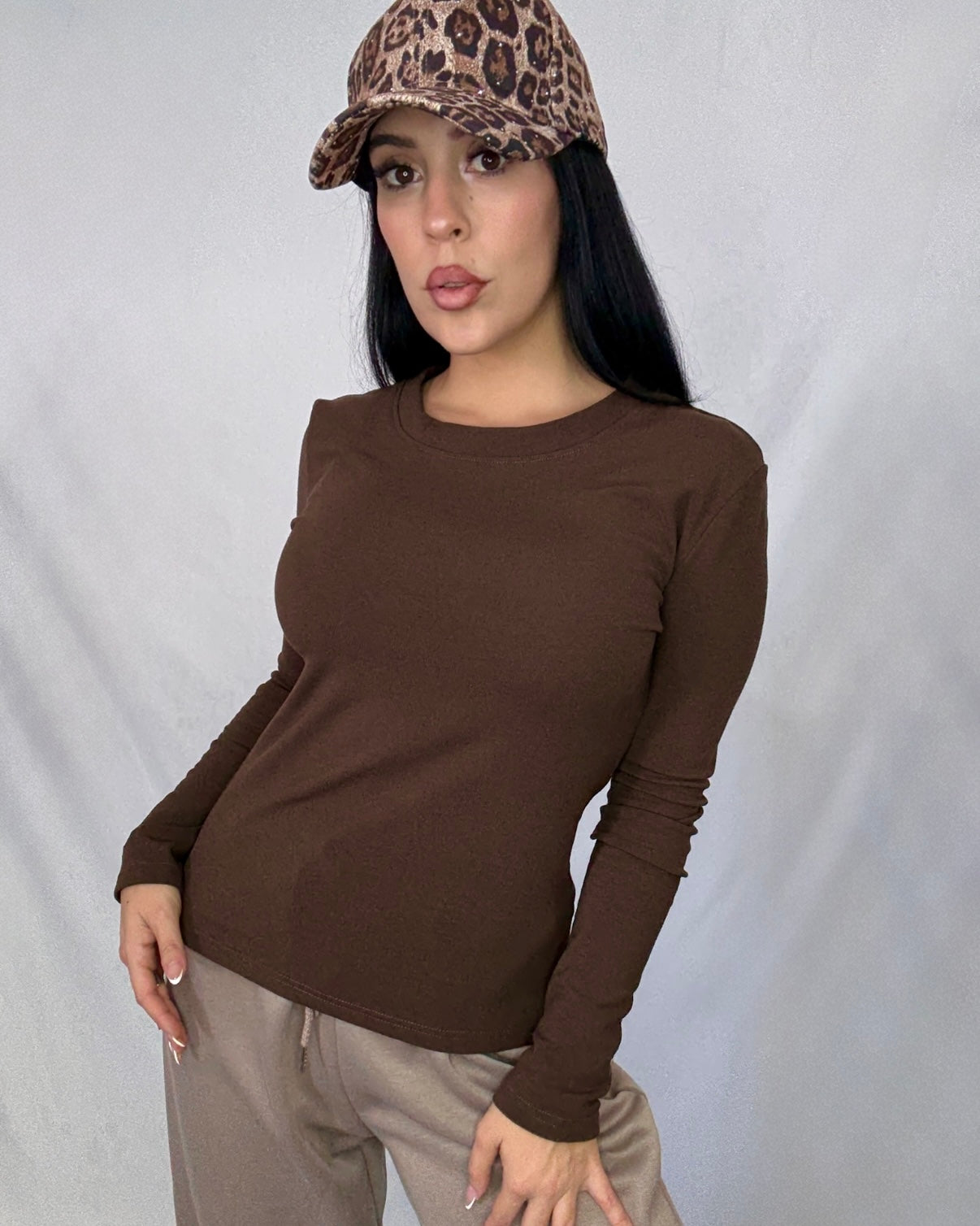 Camiseta pelito marrón chocolate