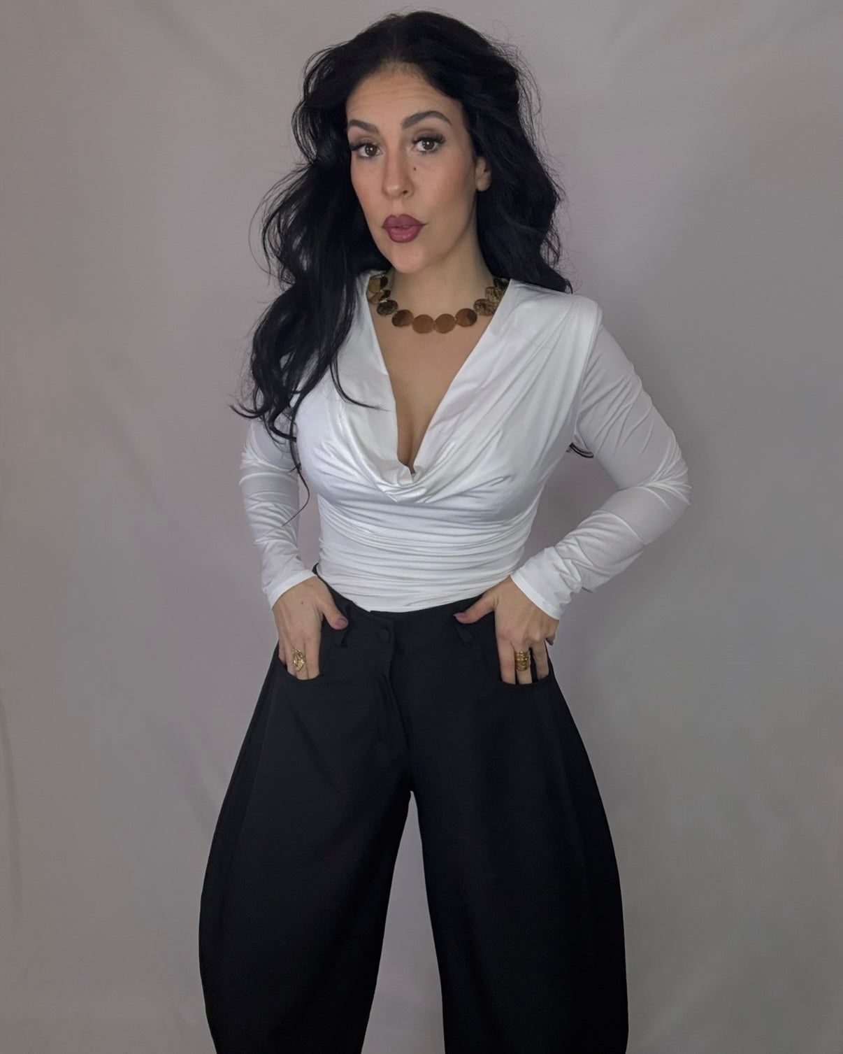 Traje bombacho negro