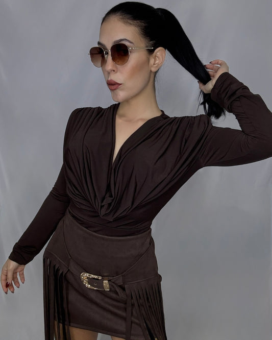 Camiseta Lucia marrón