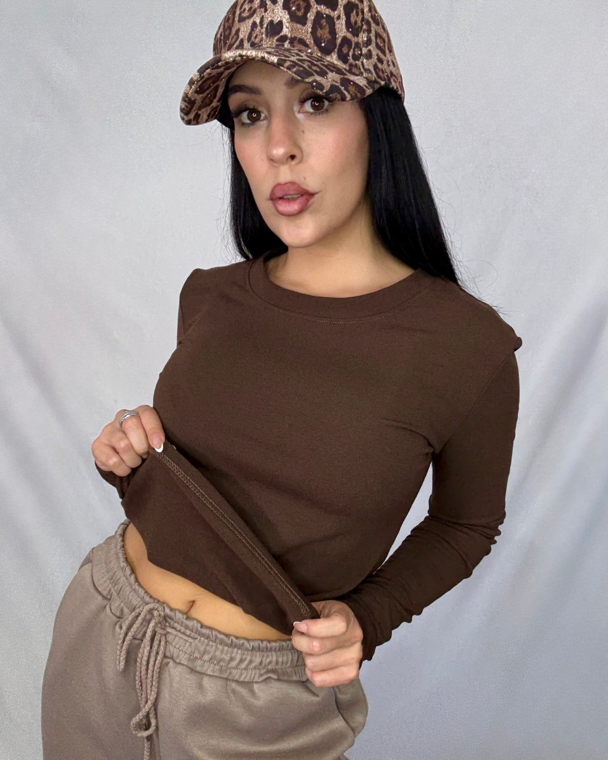 Camiseta pelito marrón chocolate