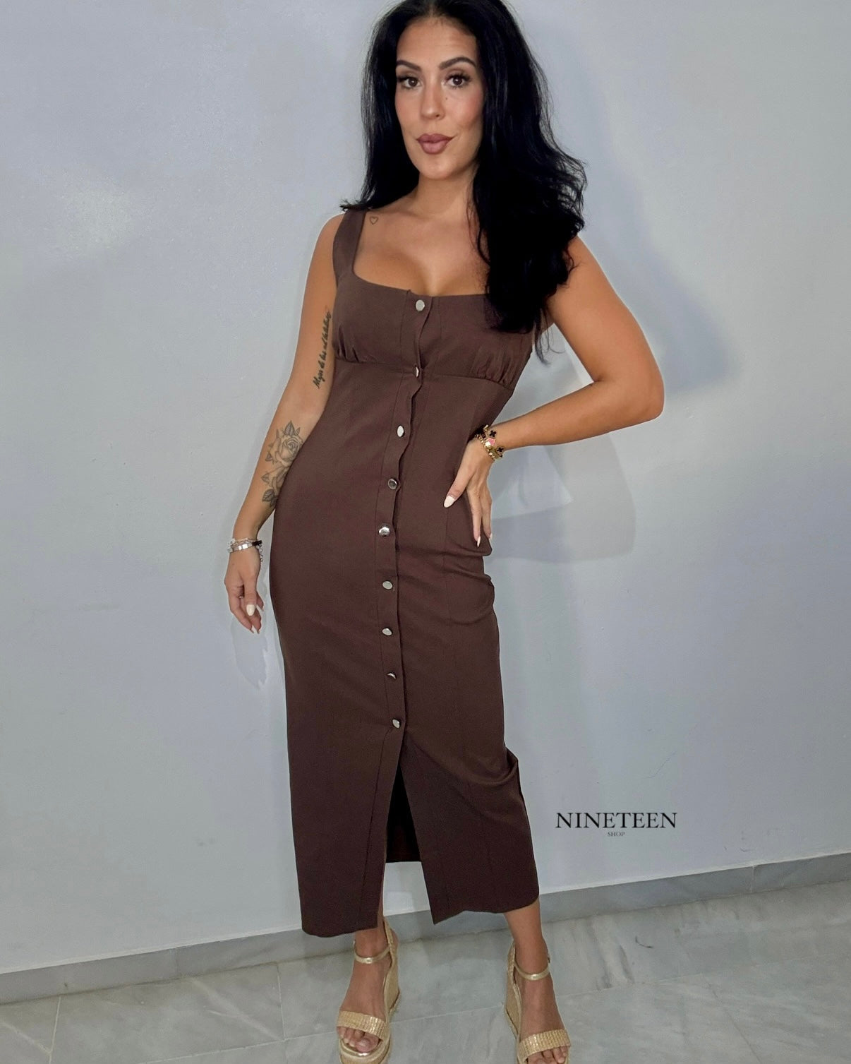 Vestido Mireia Marrón