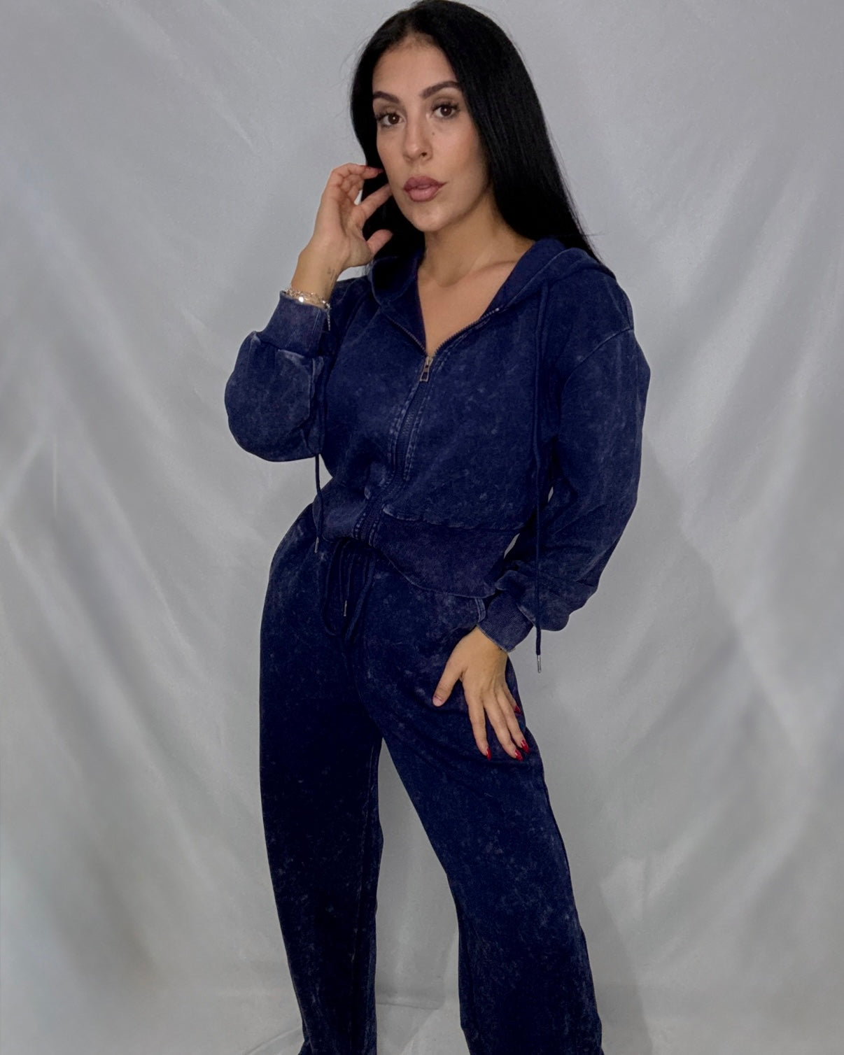 Chándal desgastado azul