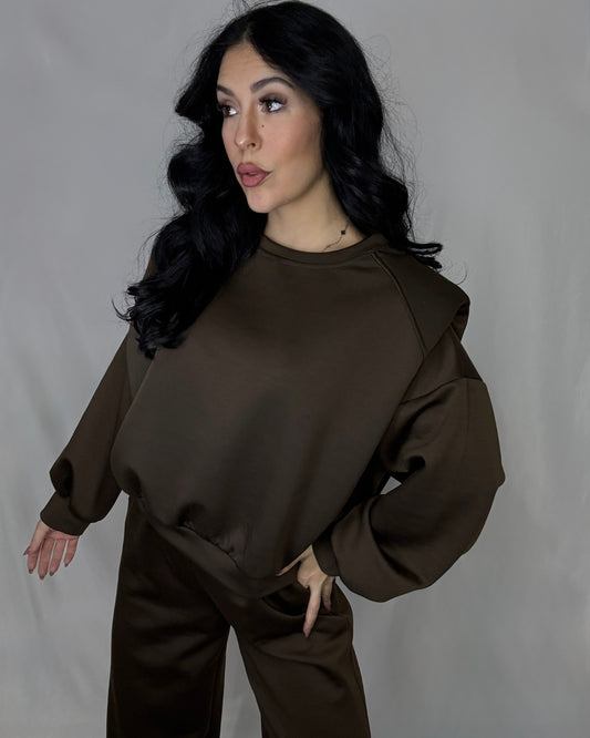 Conjunto hombreras marrón