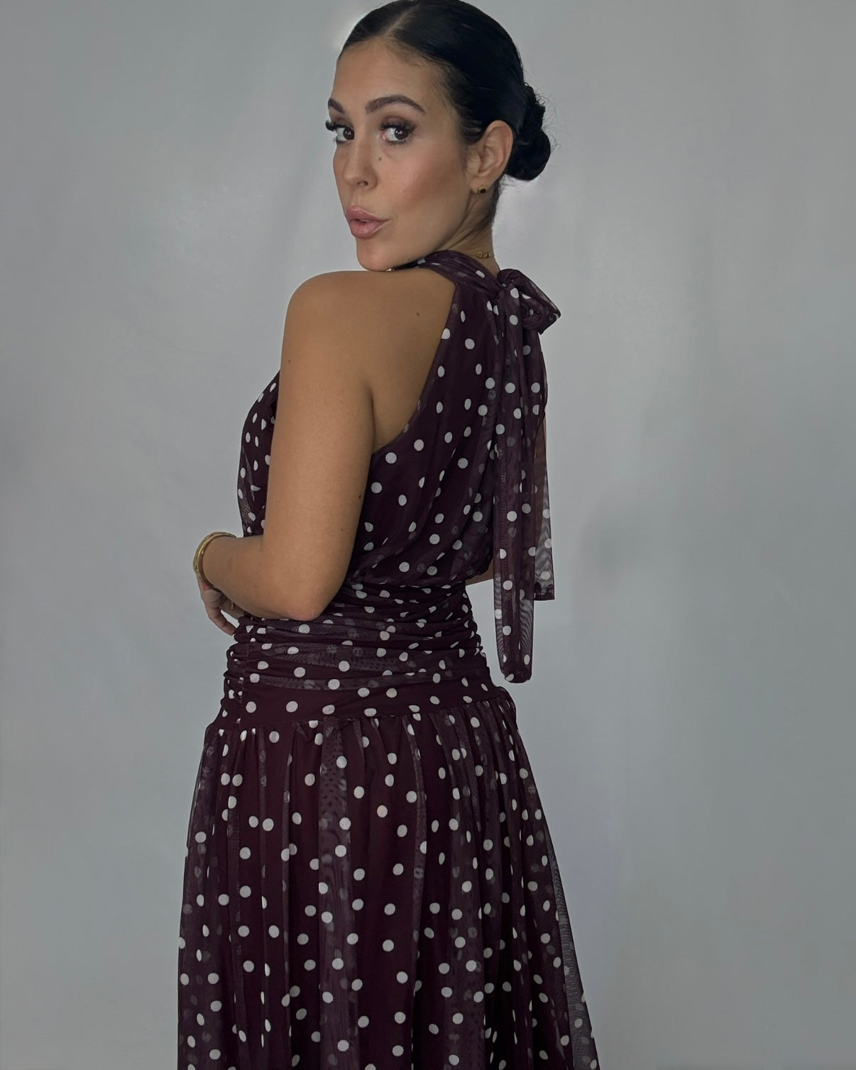 Vestido Mayo Burdeos