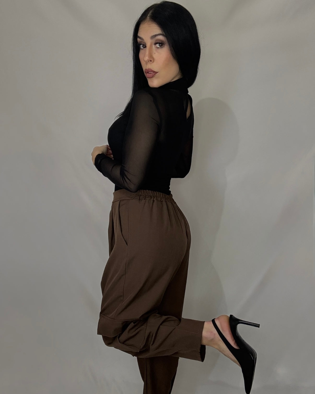 Pantalón bolsillo marrón