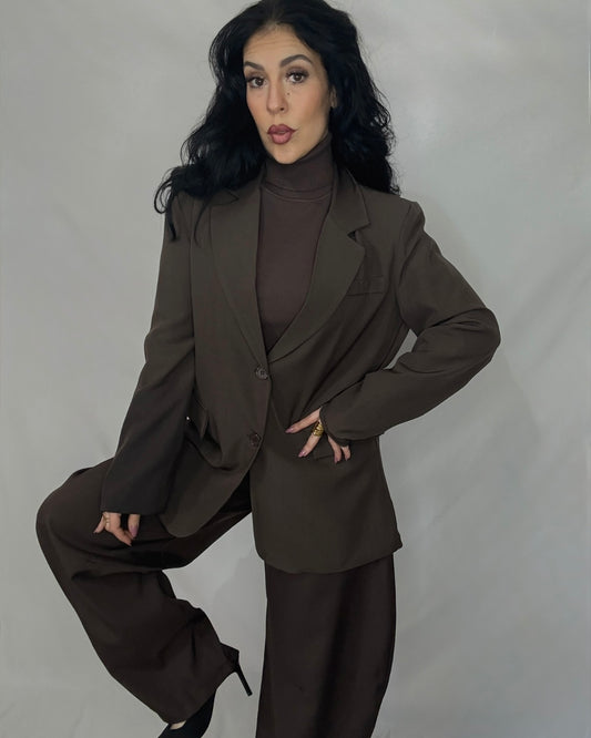 Traje bombacho chocolate