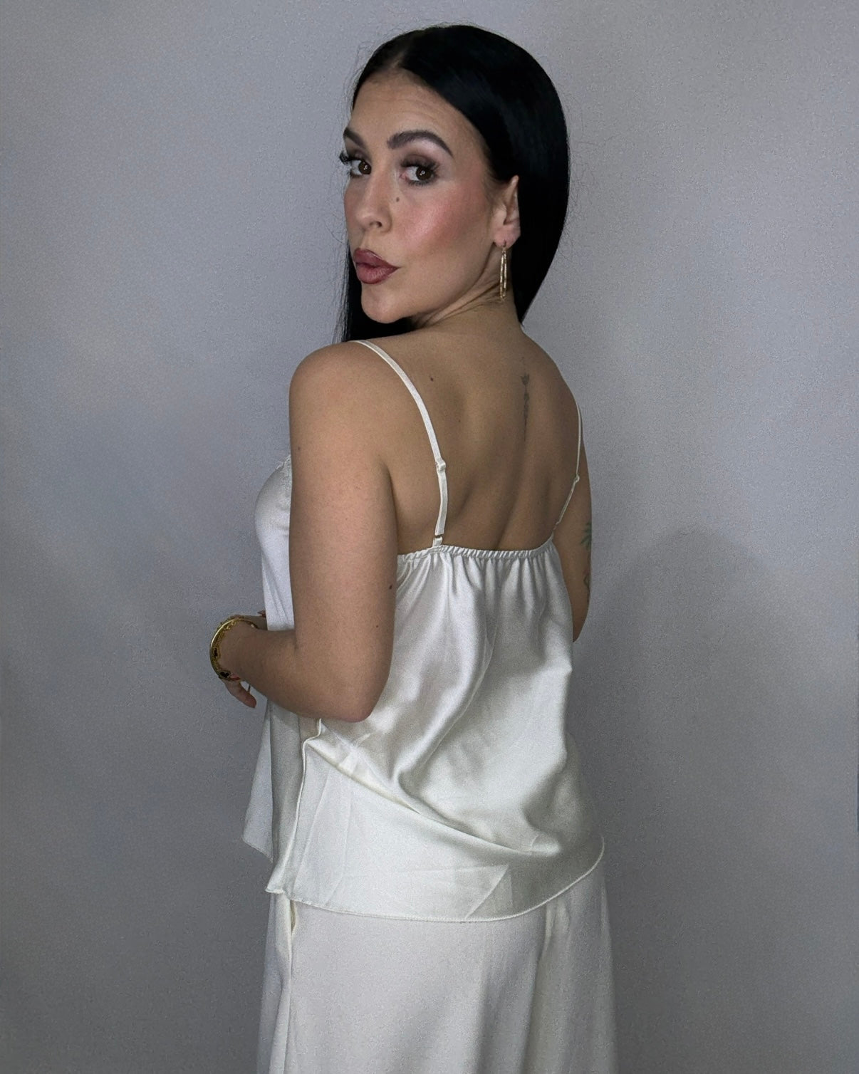 Blusa lencera blanco roto