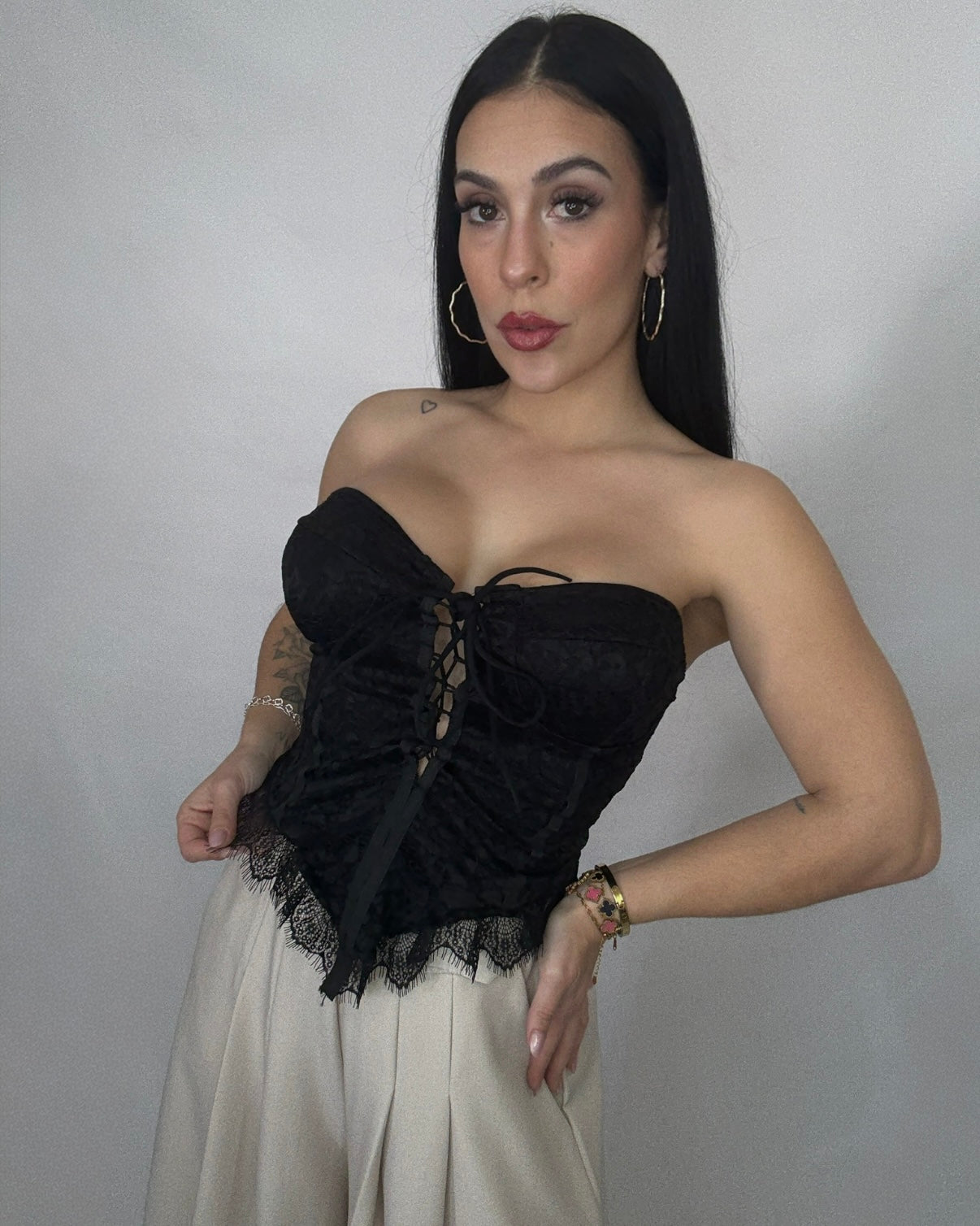 Corpiño encaje negro