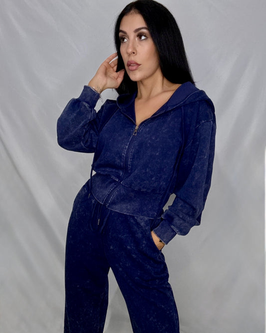 Chándal desgastado azul