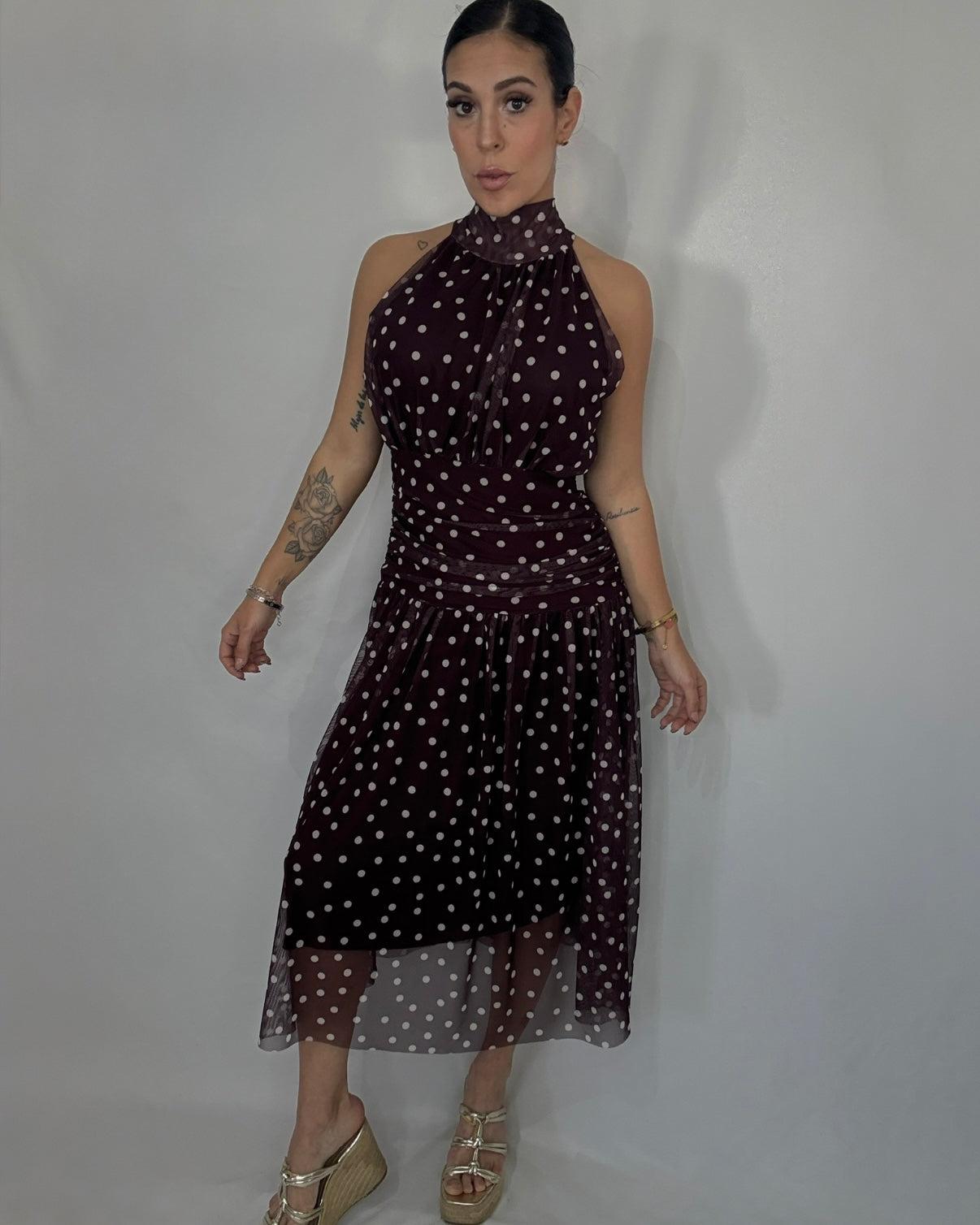 Vestido Mayo Burdeos