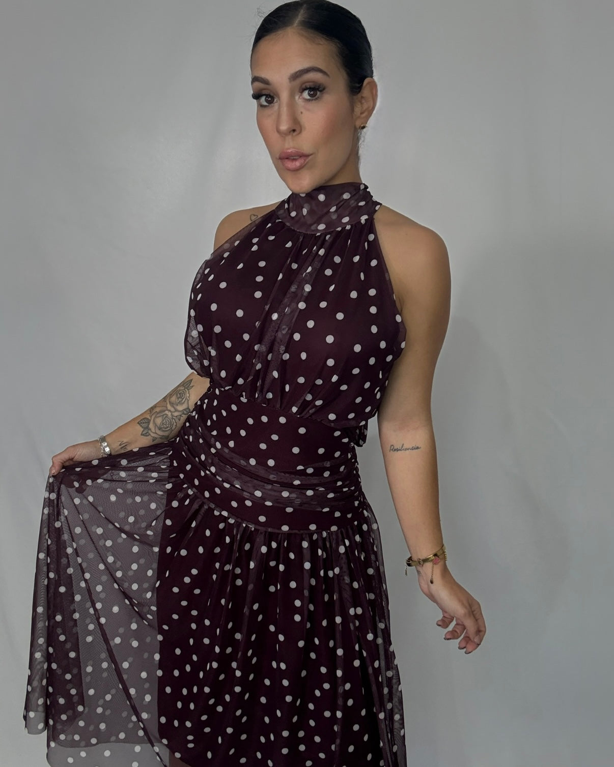 Vestido Mayo Burdeos