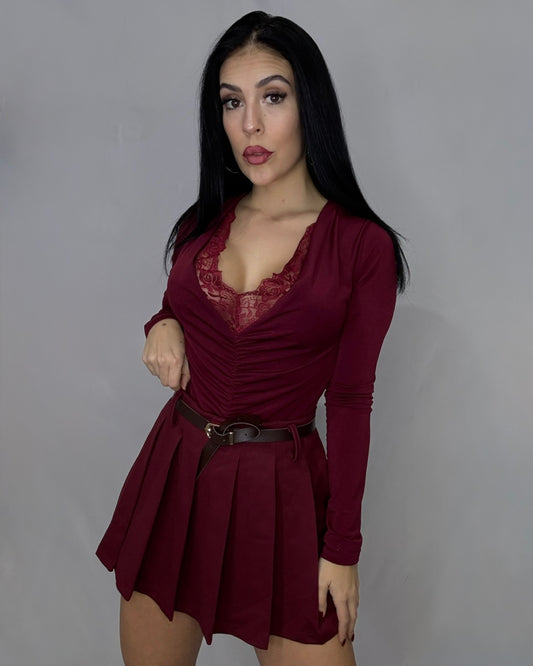 Falda/pantalón Nieves Burdeos