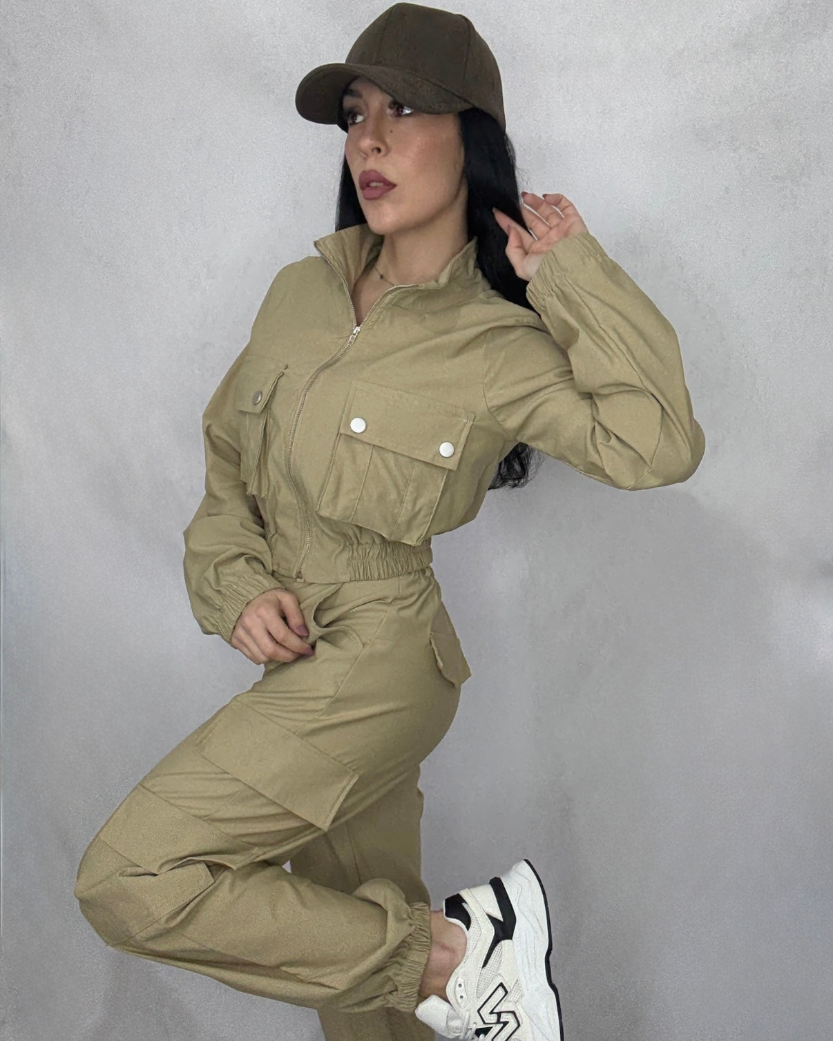 Conjunto cargo beige