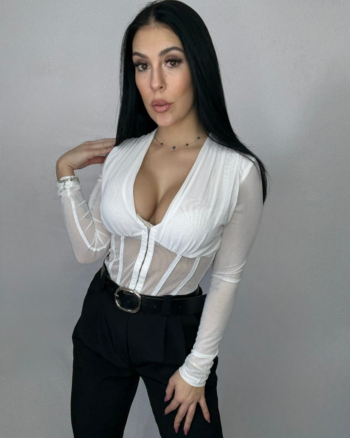 Body corsé María blanco