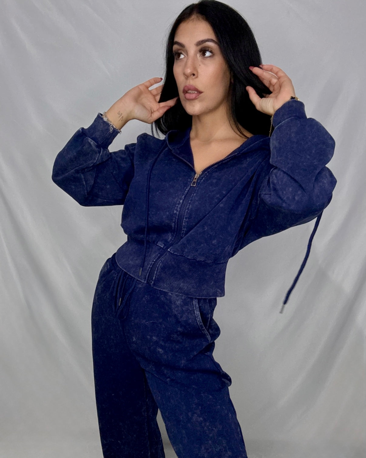 Chándal desgastado azul